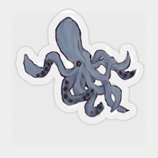 Mysterious Blue Octopus Sticker